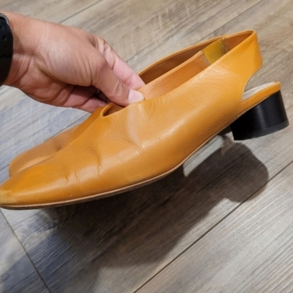 Everlane Size 6 SlingBack Flats w/ Heel in Pumpkin Spice Orange - Picture 4 of 9